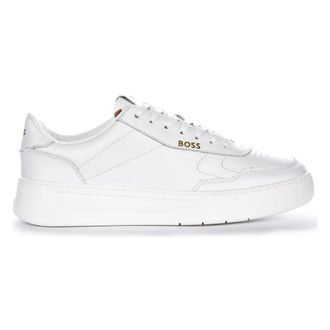 HUGO BOSS Sneakers, male, White, 6 UK, White Tennis Shoes Lightweight Comfort