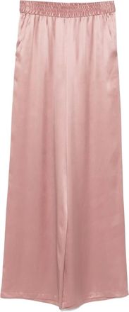 Eleventy Pantaloni dritti in seta - Rosa