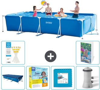 Intex Piscina Con Estructura Rectangular - 450x220x84 Cm - 7-piezas S44