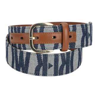 Moorer Kioto Riem - Dames - Accessoires - Blauw - Maat: 80 CM Katoen