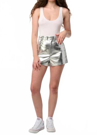 Blank NYC Womens Space Walk Short In Silver