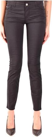 Emporio Armani Jeans met ritssluiting en knoopsluiting met zakken - Dames - Skinny Jeans - Zwart - W27 - Katoen - Jeans