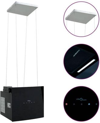 vidaXL Campana Extractora De Isla Sensor T&aacute;ctil Lcd Vidrio Templado Vidaxl