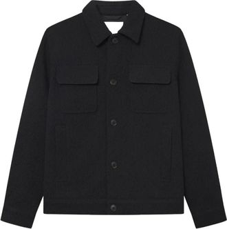 Les Deux Light Jackets, male, Black, L, Twill Wool Jacket