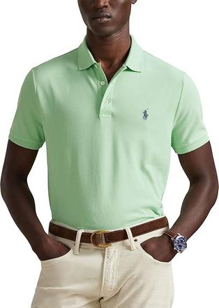 Polo Ralph Lauren Classic Fit Stretch Mesh Polo Shirt Mens Short Sleeve Knit Pastel Mint : 2XL, Cotton/Elastane