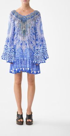Camilla A-Line Frill Dress in The Bosphorous at Nordstrom, Size Xx-Large Au