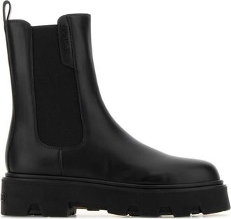 Moncler Black Leather Boots