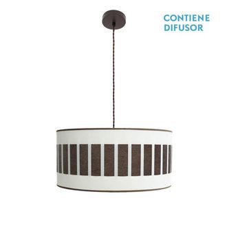 Fabrilamp Colgante Ivanna 2xe27 Marron/blanco-oxido Regx50x50 Cm - Fabrilamp