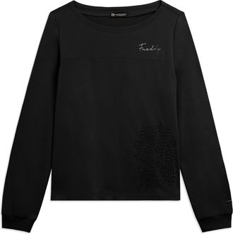 Freddy Felpa Girocollo con Ricamo Floreale