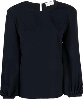 P.A.R.O.S.H. Blauwe Damesblouse - Dames - Blouses - Blauw - M - Polyester - Overhemden