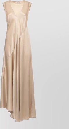 Antonelli silk blend v-neck sleeveless flared hem maxi dress