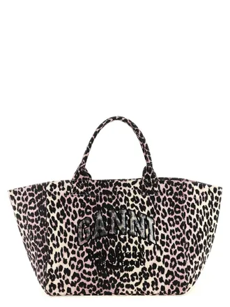 Ganni lentejuelas leopardo Xxl Bolsa de compras Tote