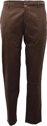 Dondup Gaubert Model katoenen broek met patroon - Heren - Chinos - Bruin - W30 - Katoen - Broeken