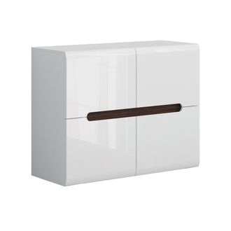 Petits Meubles Buf&eacute; 4 puertas lacado y madera paneles de mdf blanco