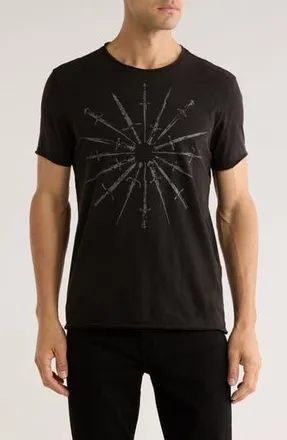 John Varvatos Dagger Circle Graphic T-Shirt in Black at Nordstrom Rack, Size Xx-Large