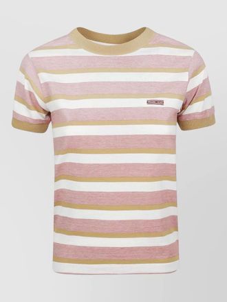 Prada jersey top short sleeves crew neck stripes