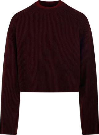 Max Mara ribbed cropped jumper - Red