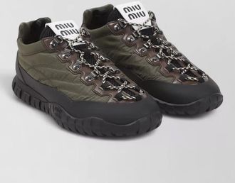 Miu Miu panelled high-top sneakers