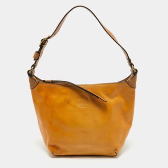 Coach Yellow Leather And Patent Leather Hobos