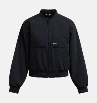Under Armour Womens Expanse Fleece-Lined Bomber Jacket In Black