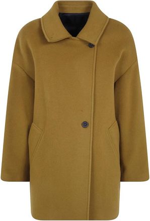 Paul Smith Abrigo de botonadura sencilla con textura afieltrada - Coats - Mujer - Marr&oacute;n - 2XS