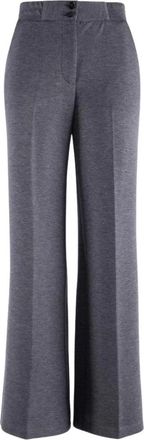 Nenette Wijde broek - Dames - Wijde Broeken - Grijs - S - Polyester - Broeken