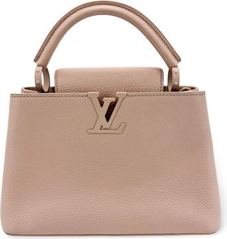 Louis Vuitton Flower Chain Capucines Leather Beige Leather Handbag (Pre-Owned)