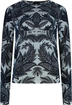 Etro Mujer, Camisetas, Azul, Talla: M