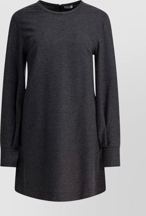 Brunello Cucinelli cashmere and wool long sleeve dress