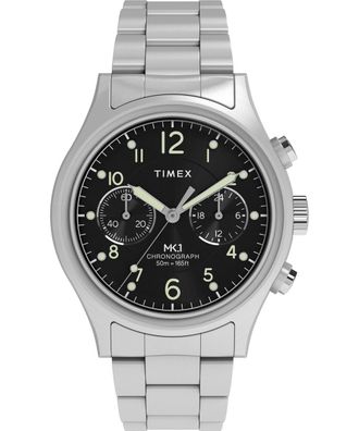Timex Military Mk1 Heren Horloge Zilverkleurig TW2Y71000