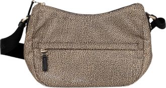 Borbonese Luna Small Textured Leather Shoulder Bag