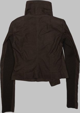 Rick Owens Lamb Leather Biker Jacket - Brown