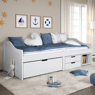 Berkfield Home Day Bed with 3 Drawers without Mattress IRUN White 90x200 cm