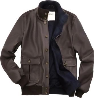 Valstar ino Bomber - Heren - Leren en Su&egrave;de Jassen - Bruin - 4XL - Wol - Jassen