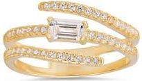 Queen Jewels Cubic Zirconia Bypass Ring in Gold at Nordstrom Rack, Size 10