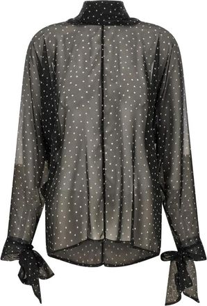 P.A.R.O.S.H. Pioggia Shirt - Dames - Blouses - Zwart - S - Polyester - Overhemden