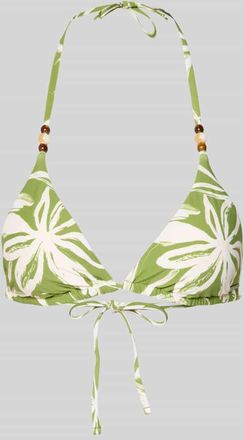 Marc O'Polo Bikini-Oberteil mit Neckholder Modell ABSTRACT FLORAL STRAPPY in Gruen, Gr&ouml;&szlig;e XL