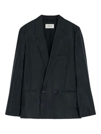Christophe Lemaire double-breasted blazer - women - Fabric - 36 - Blue