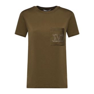 Max Mara T-Hemden - Dames - Tops - Groen - Maat: M