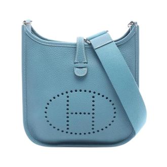 Herm&egrave;s Pre-owned Vintage Schoudertas - Dames - Pre-owned - Blauw - Maat: ONE Size Leer