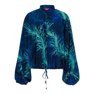 F.R.S. For Restless Sleepers Mujer, Blusas y Camisas, Azul, Talla: S