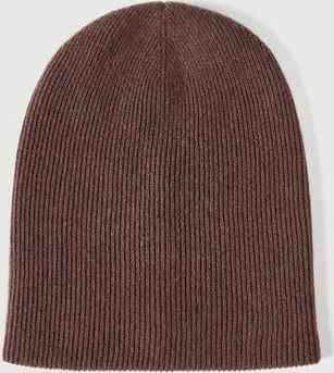 Brunello Cucinelli Cashmere English rib knit beanie in Pine Cone Brown at Nordstrom, Size X-Small