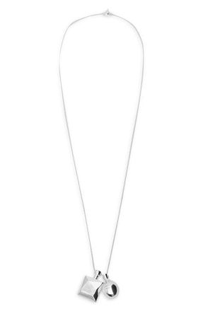 Mango Geometric Charm Necklace in Silver at Nordstrom