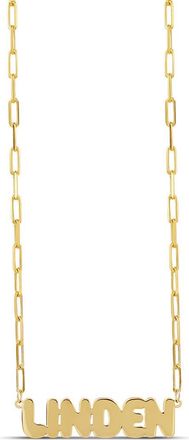 SHYMI Bubble Letter Script Necklace in Gold at Nordstrom