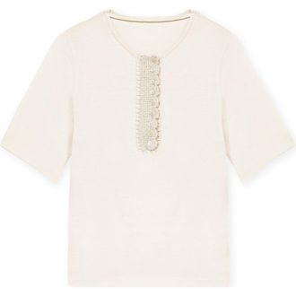 Fortela Cherry Crochet T-Shirt in Dove Grey at Nordstrom, Size X-Small Eu