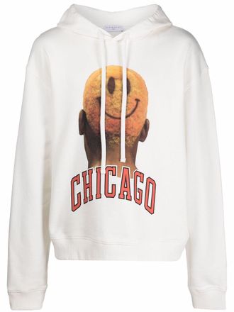 Ih Nom Uh Nit Felpa Chicago con stampa - Bianco