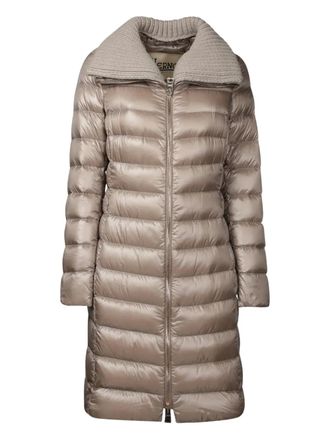 Herno padded collar jacket - women - Polyester/Wool - 38 - Neutrals