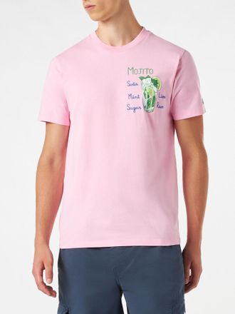 MC2 Saint Barth Man Cotton T-shirt With Mojito Print
