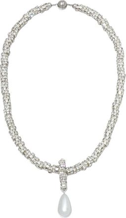 Adornia Adornia Crystal Magnetic Clasp Chain Necklace
