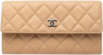 Chanel Pre-owned Portafoglio lungo (bi-fold) - - Pre-owned - Donna - Beige - ONE SIZE